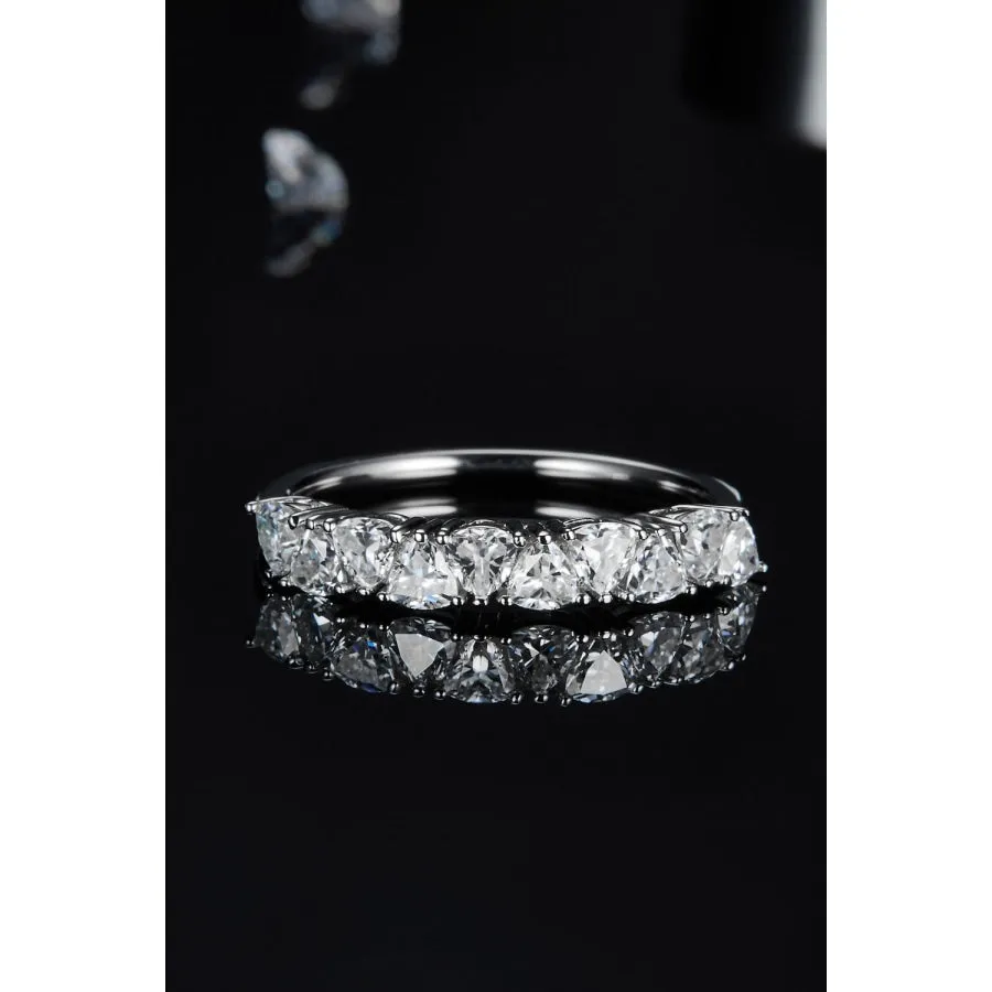 1 Carat Moissanite 925 Sterling Silver Half-Eternity Ring