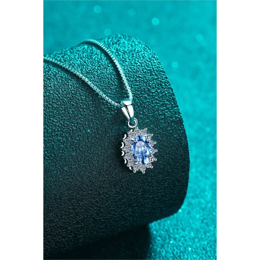 1 Carat Moissanite 925 Sterling Silver Necklace