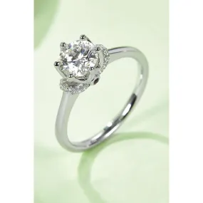 1 Carat Moissanite 925 Sterling Silver Ring