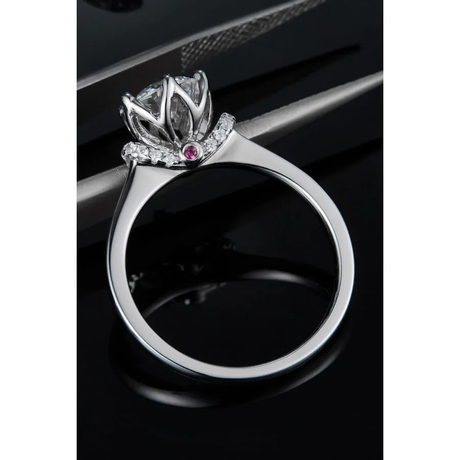 1 Carat Moissanite 925 Sterling Silver Ring