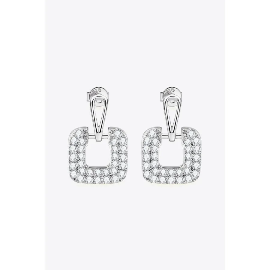 1.68 Carat Moissanite 925 Sterling Silver Drop Earrings