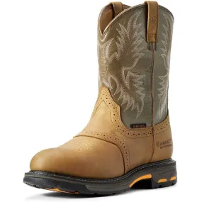 Ariat Men's WorkHog 10 Soft Toe WP Western Work Boot - Aged Bark - 10008633