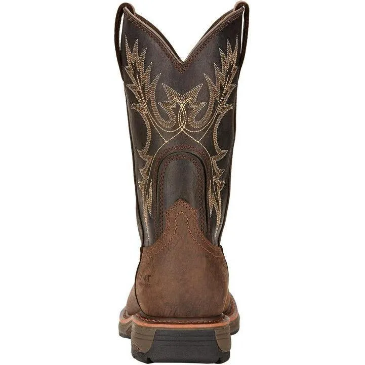 Ariat Men's WorkHog 11 Soft Toe Western Work Boot - Bruin Brown - 10017436