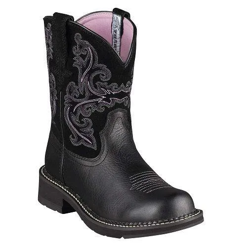 Ariat Women's Fatbaby II Black Deertan Western Booties 10004729