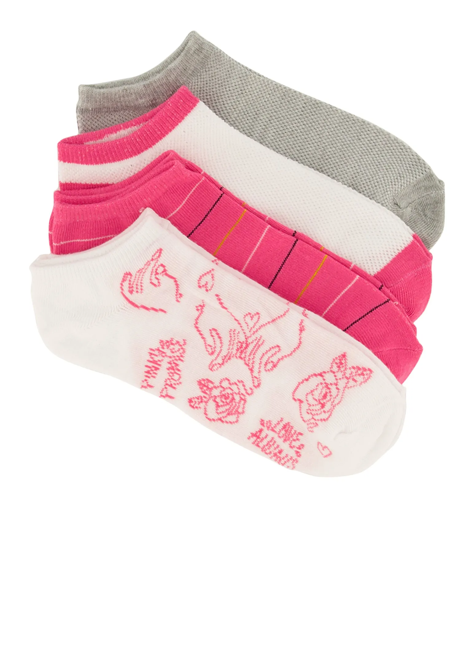 Assorted Pinky Promise Ankle Socks Size 9-11