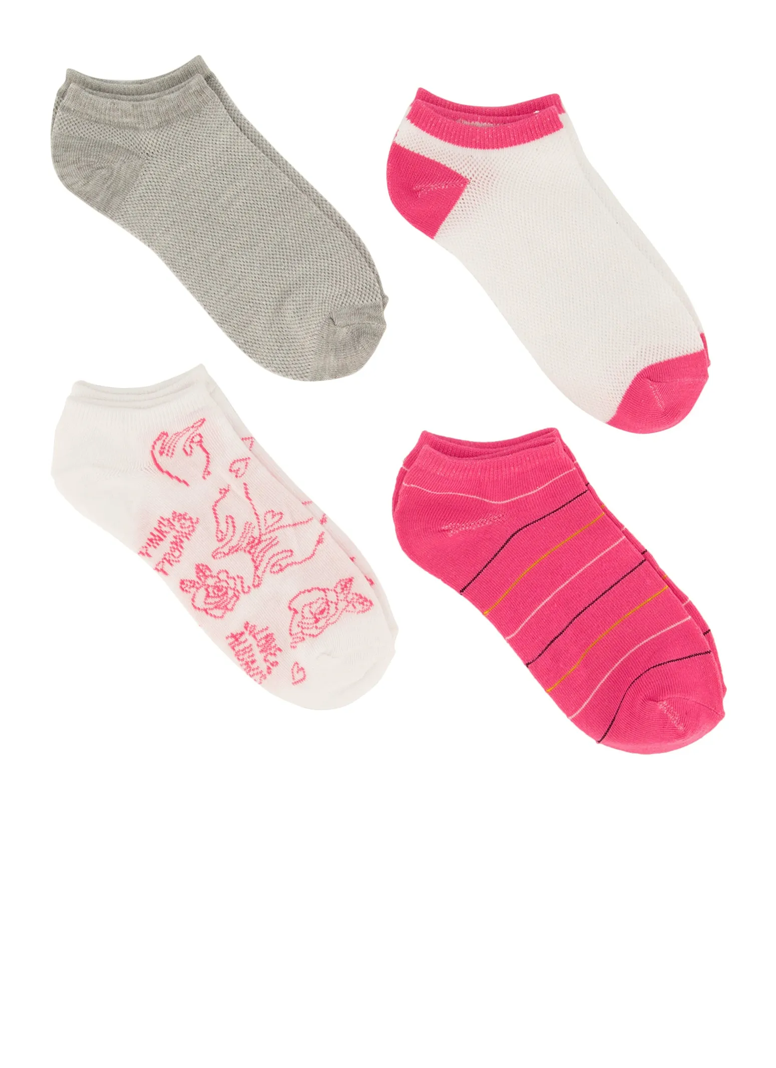 Assorted Pinky Promise Ankle Socks Size 9-11