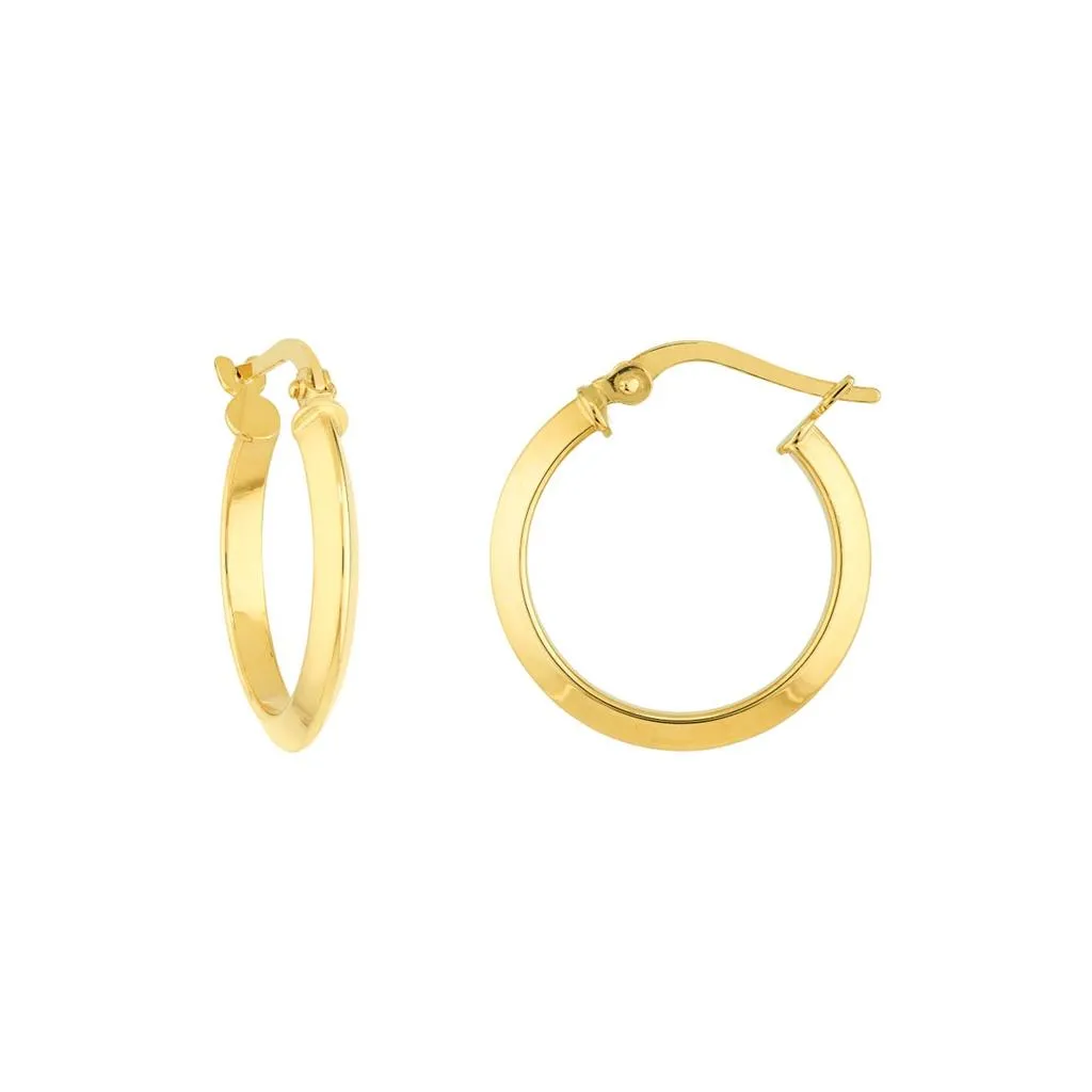 Aura by Martin Binder Small Knife Edge Hoop Earrings