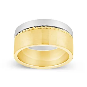 Aura by Martin Binder Two-Tone Wide Wedding Band