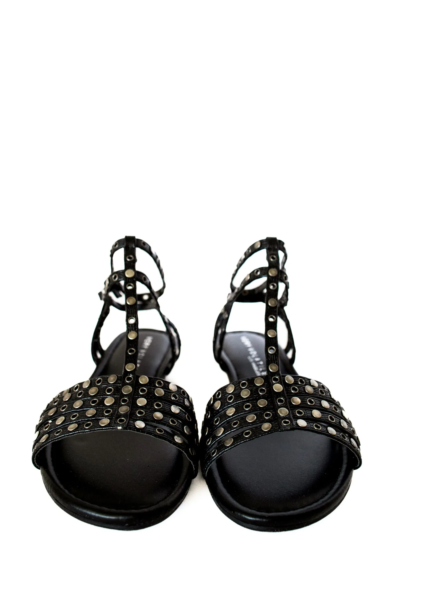 Bryn Studded Sandals in Black