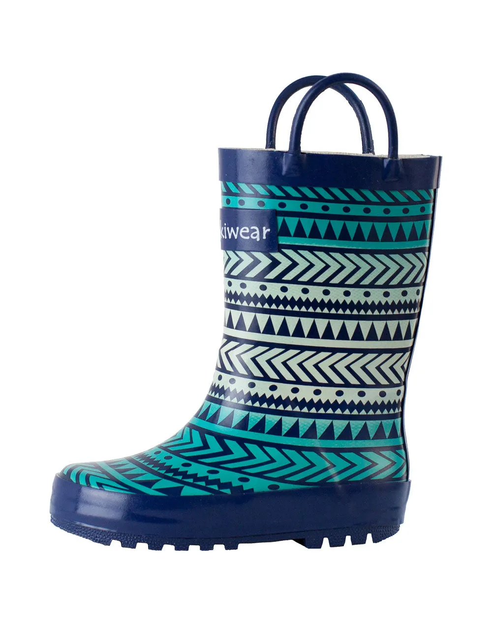 CHILDREN’S RUBBER RAIN BOOTS, TRIBAL