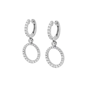 Clara by Martin Binder Diamond Circle Dangle Earrings (1.01 ct. tw.)