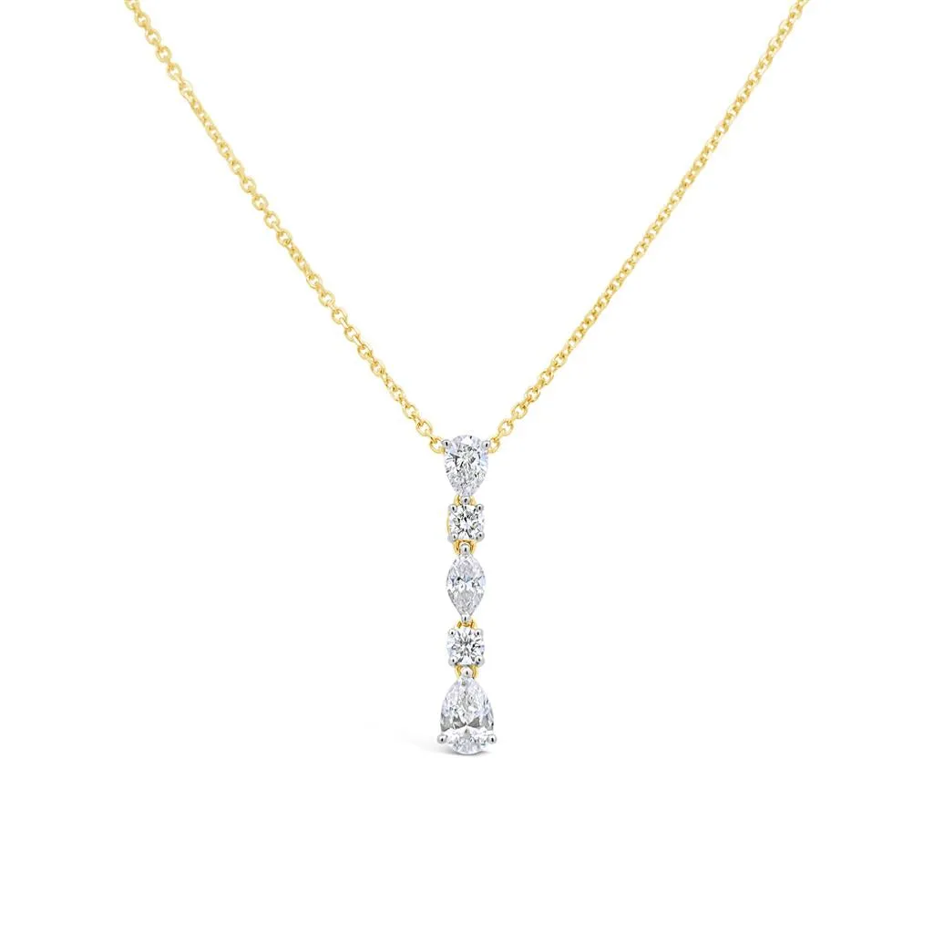 Clara by Martin Binder Mixed Fancy Cut Diamond Dangle Necklace (0.74 ct. tw.)