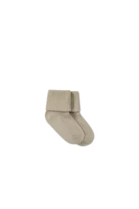 Classic Rib Sock - Vintage Taupe