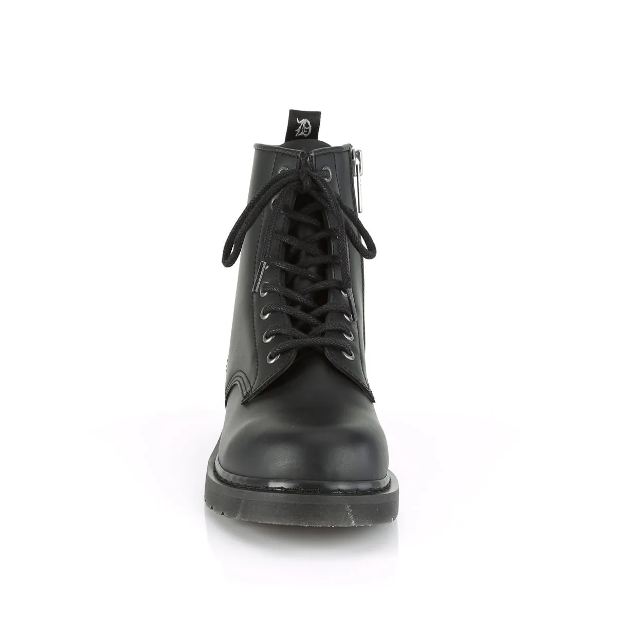 Demonia BOLT-100 | Black Vegan Leather Combat Boots