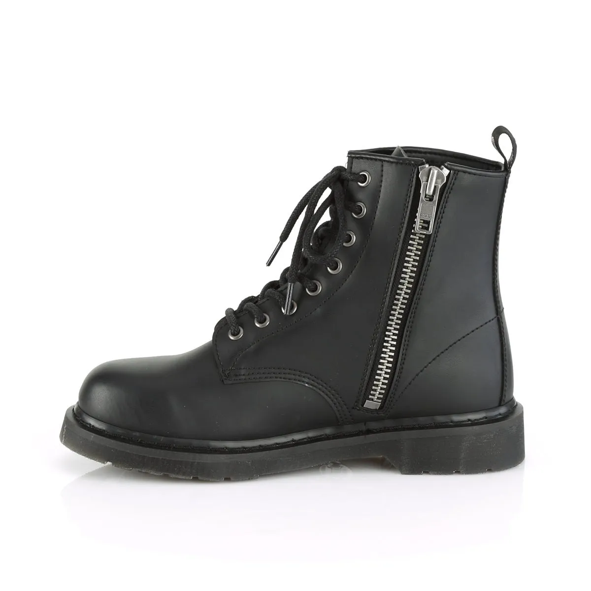 Demonia BOLT-100 | Black Vegan Leather Combat Boots