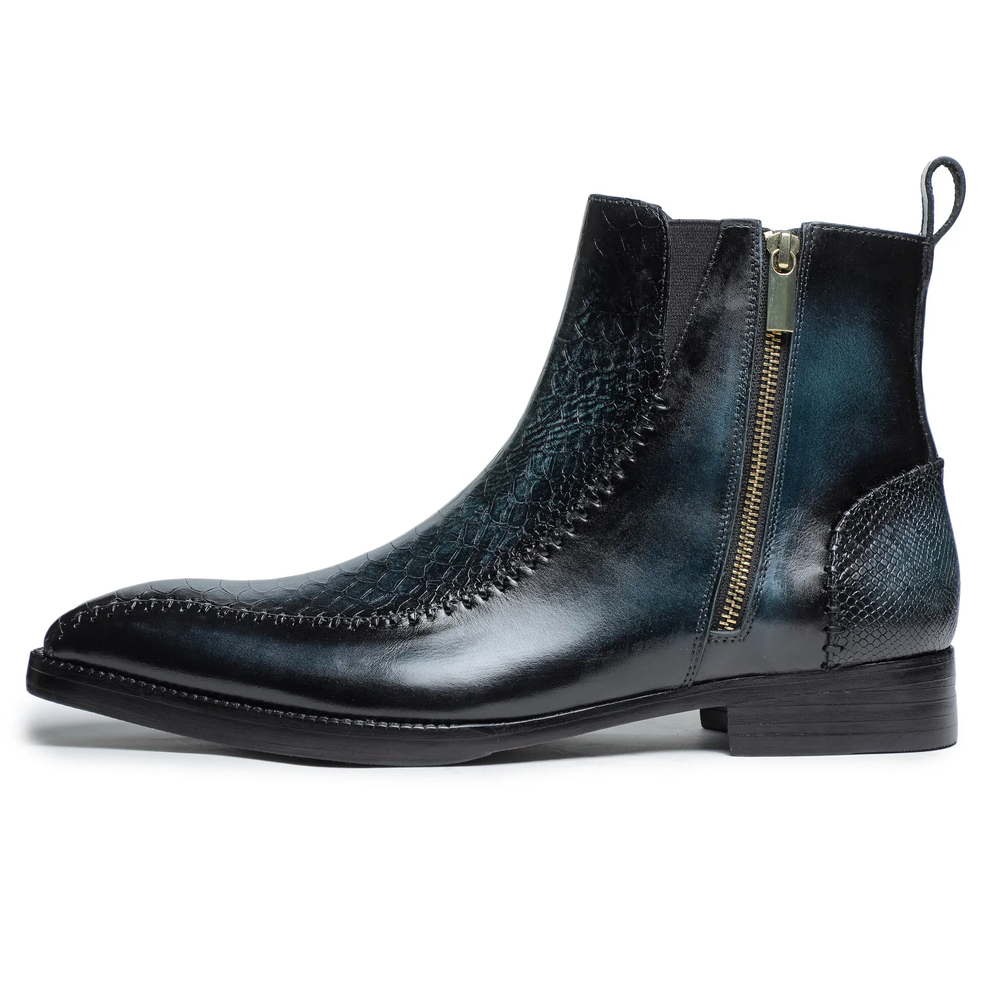 Driver Zipper Boots - Blue