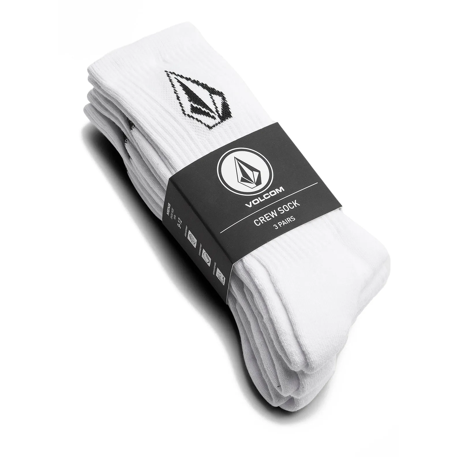 FULL STONE SOCK 3PK WHITE