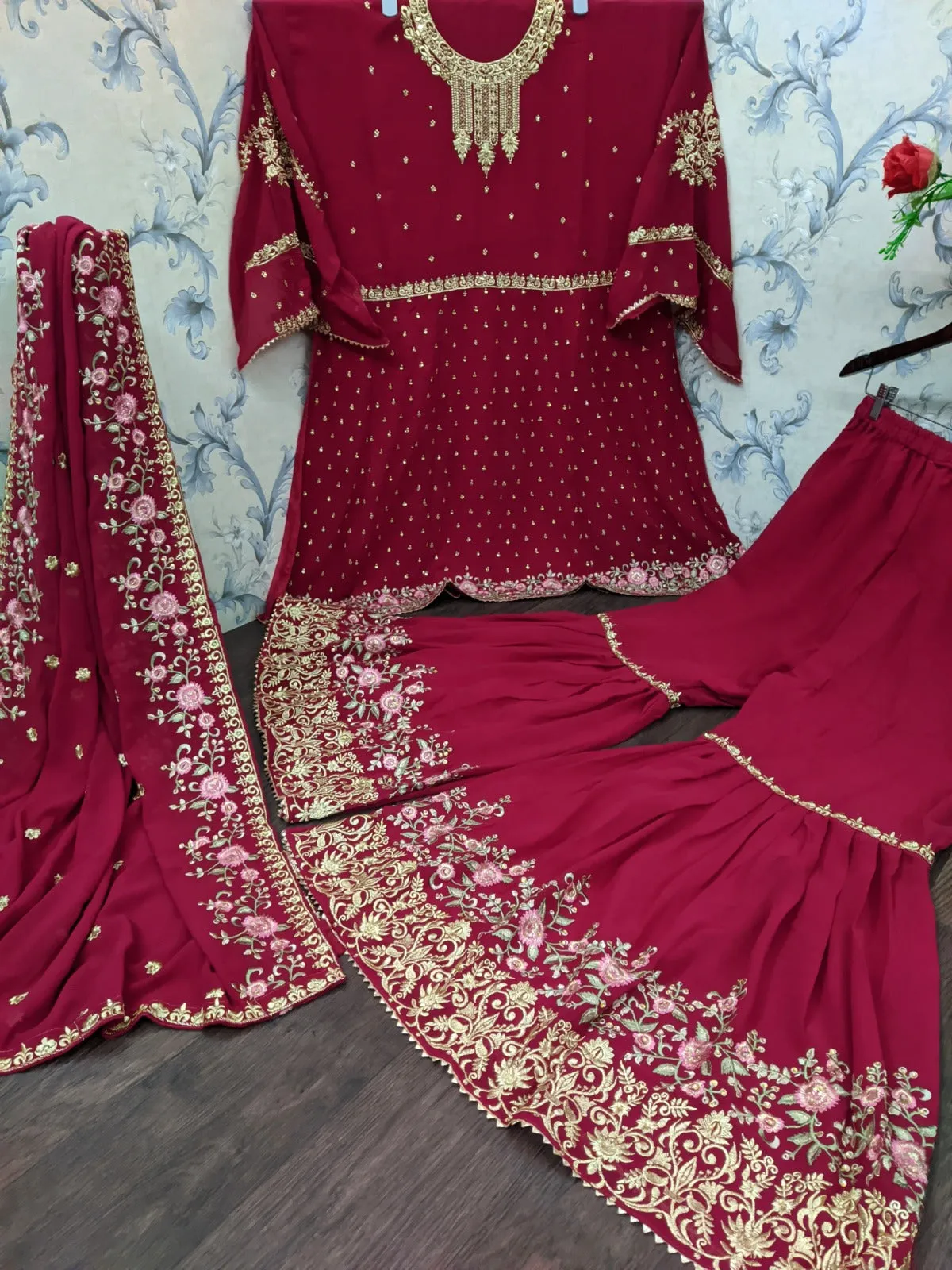 Heavy Pakistani Style Sharara Suit - Buy Now