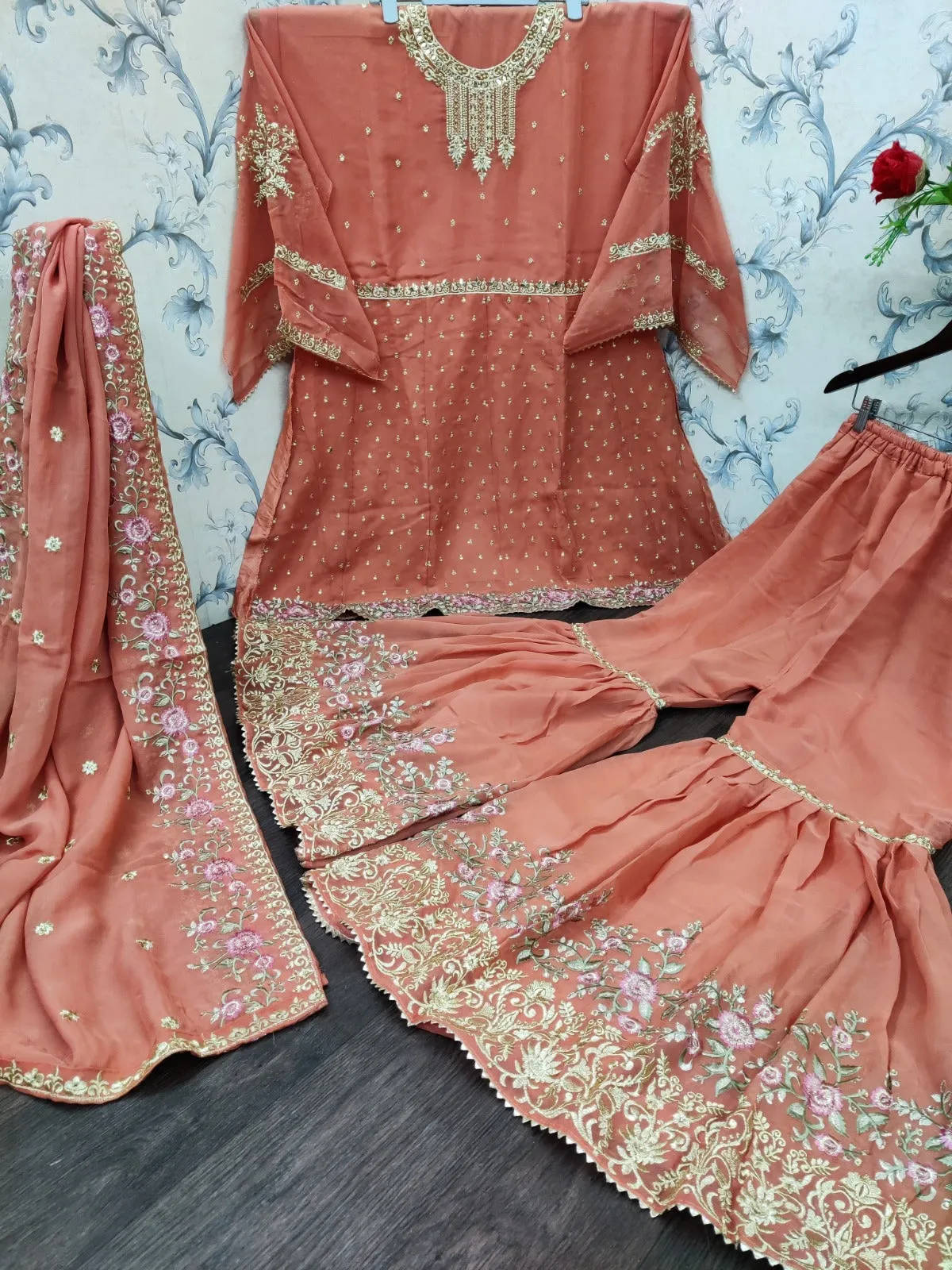 Heavy Pakistani Style Sharara Suit - Buy Now