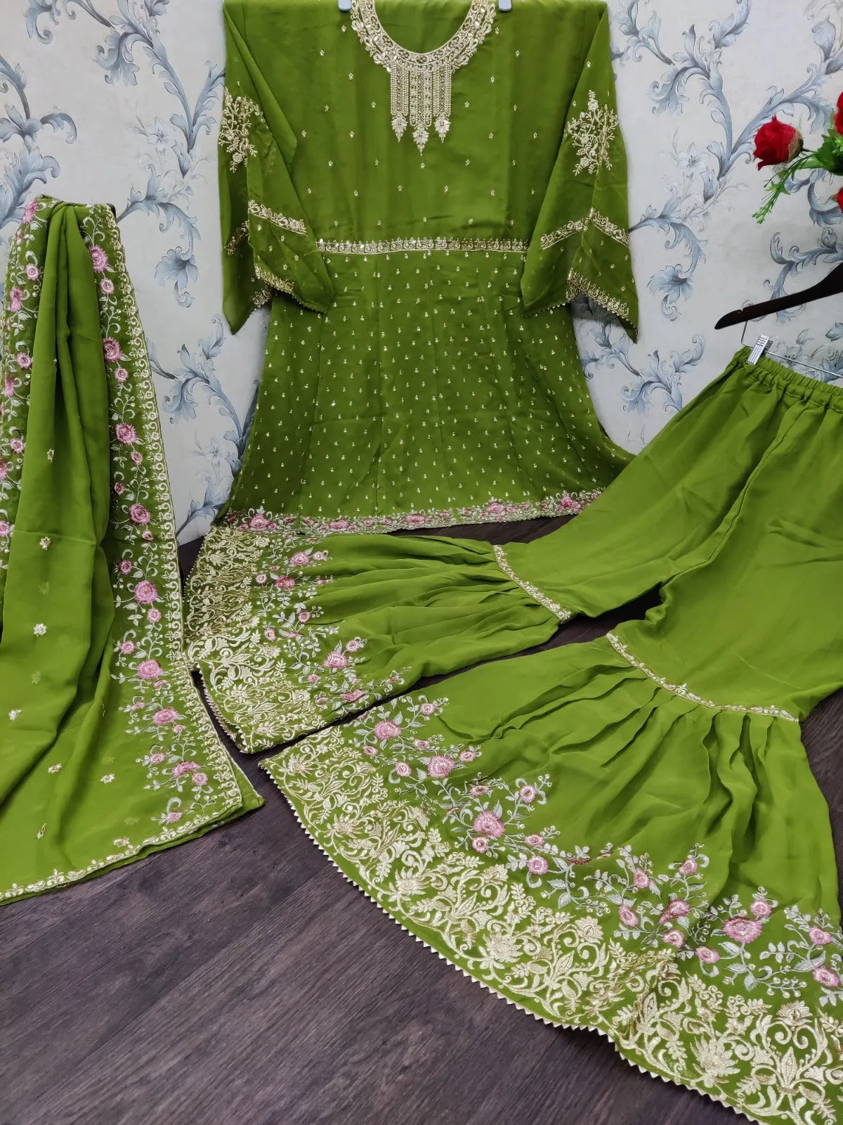 Heavy Pakistani Style Sharara Suit - Buy Now