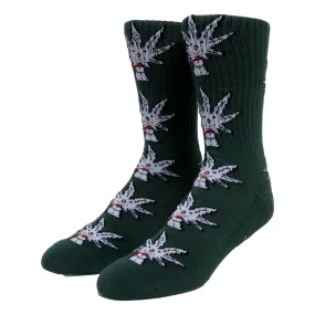 HUF SNOW BUDDY SOCK-GREEN