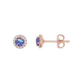 Irisa by Martin Binder Aquamarine & Diamond Halo Stud Earrings