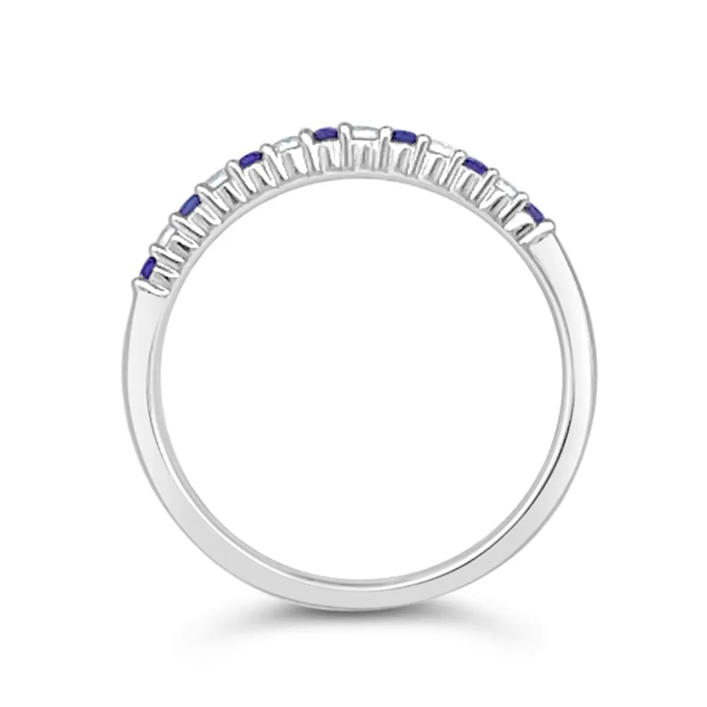 Irisa by Martin Binder Blue Sapphire & Diamond Stacking Ring