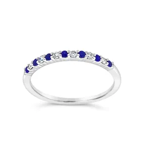 Irisa by Martin Binder Blue Sapphire & Diamond Stacking Ring