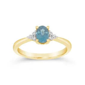 Irisa by Martin Binder Blue Zircon & Diamond Accent Ring