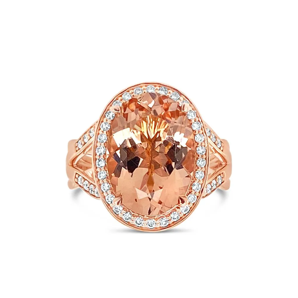 Irisa by Martin Binder Morganite & Diamond Cocktail Ring