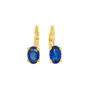 Irisa by Martin Binder Oval Blue Sapphire Dangle Earrings