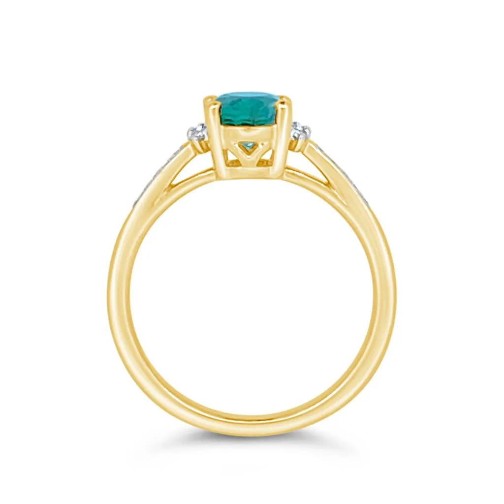 Irisa by Martin Binder Oval Emerald & Diamond Ring