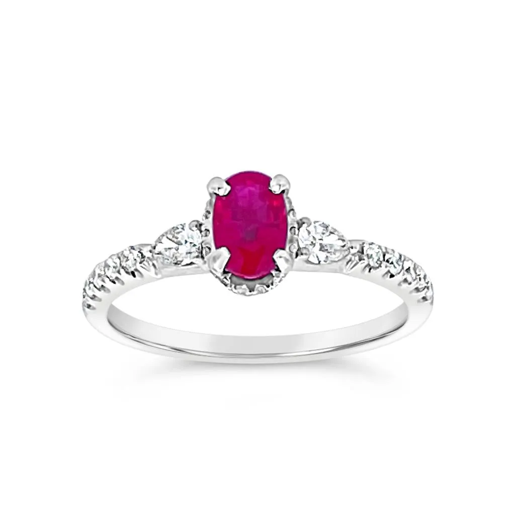 Irisa by Martin Binder Oval Ruby & Diamond Ring