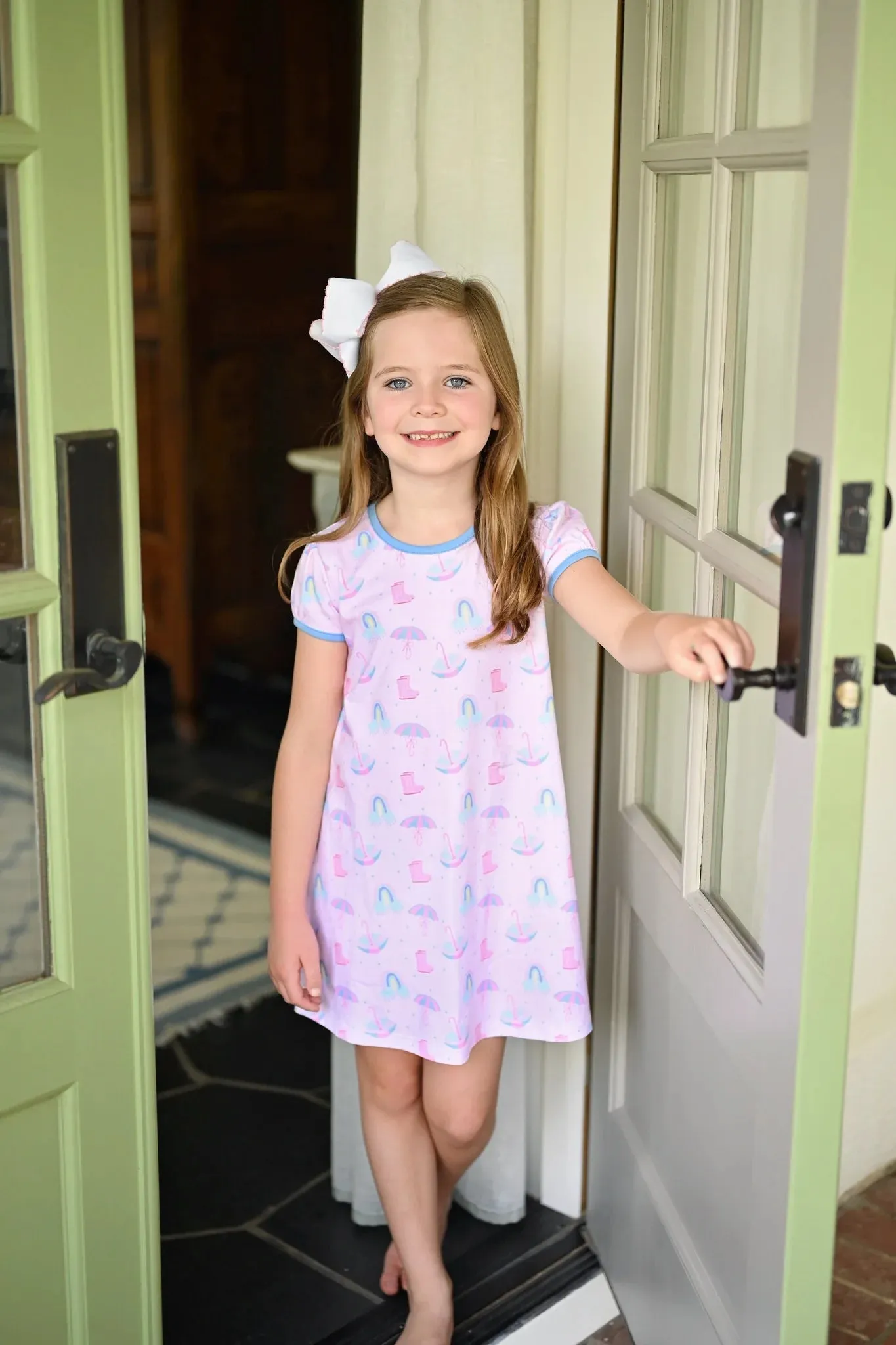 James & Lottie - Rain Rain Go Away Knit Play Dress