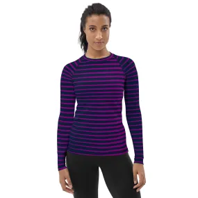 Lavender Wedges Women's Rash Guard