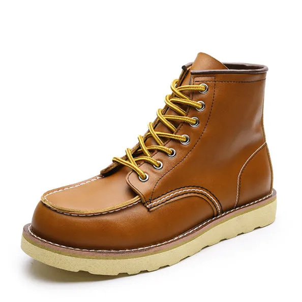 Men's Retro Genuine Leather Work Boots