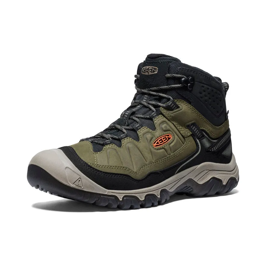 Men's Targhee IV Waterproof Hiking Boot  |  Dark Olive/Gold Flame