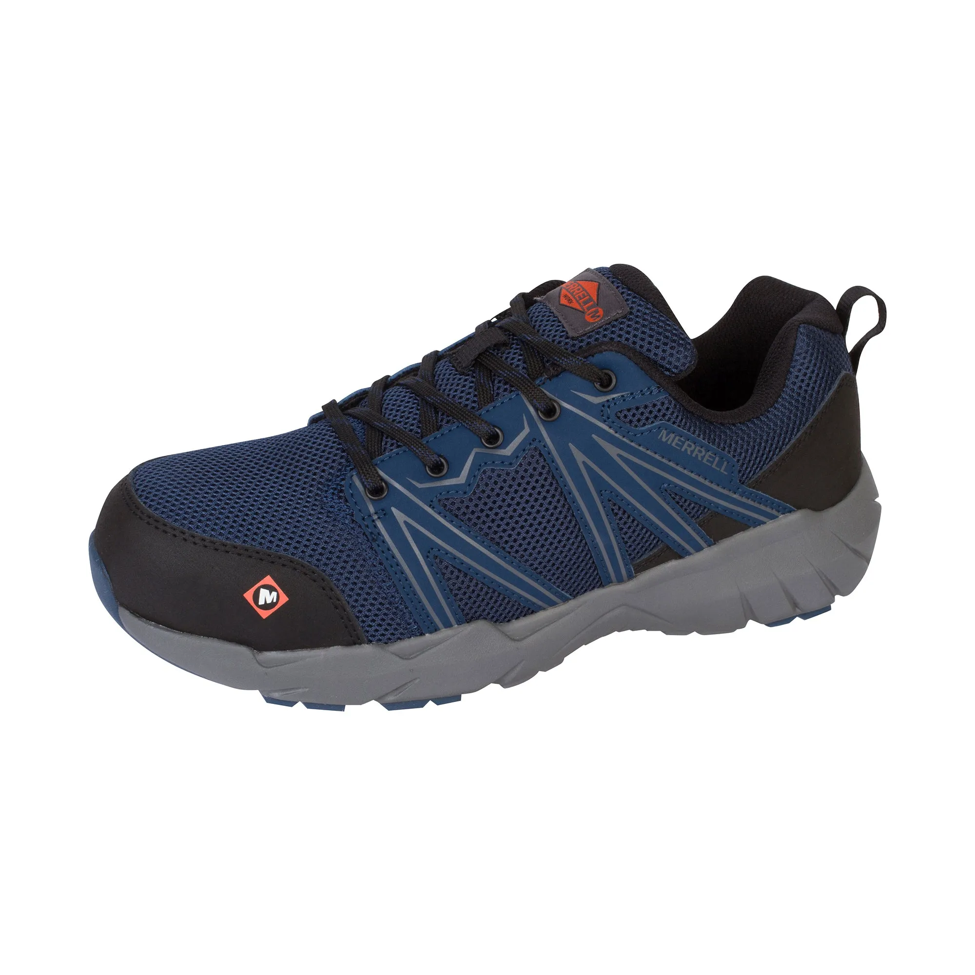 Merrell Work Fullbench Superlite Work Shoe Alloy Toe Blue Wing