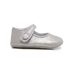 My-First Mary Janes in Silver Shimmer