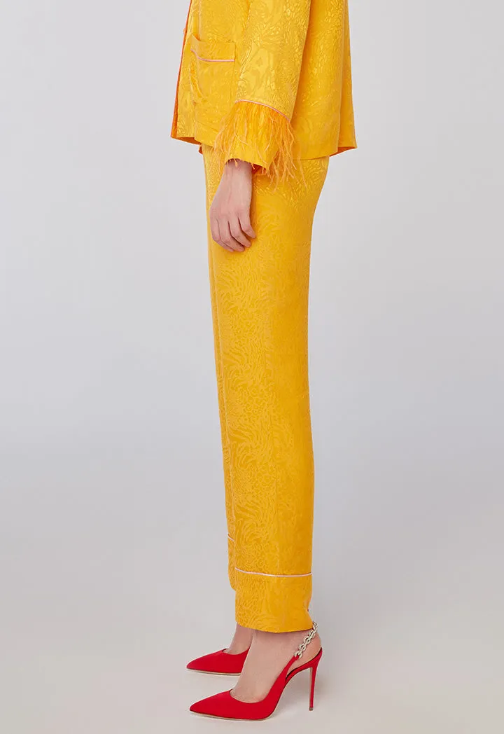 Orange Textured Trouser