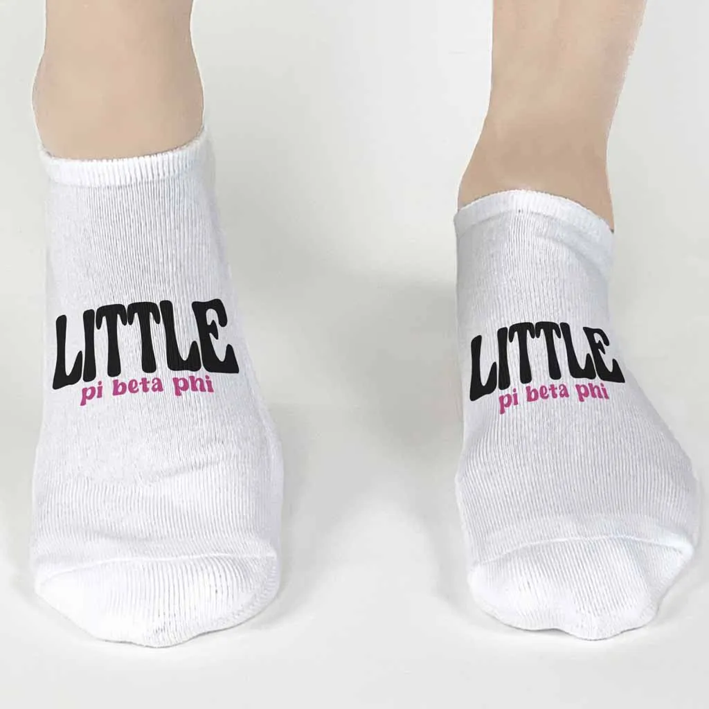 Pi Beta Phi No Show Socks for Bigs and Littles