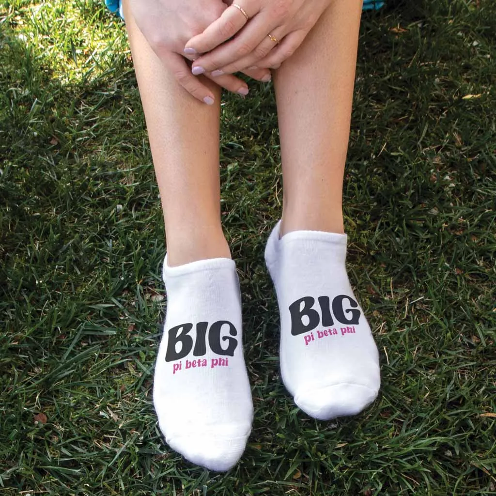 Pi Beta Phi No Show Socks for Bigs and Littles