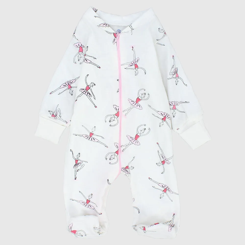 "Little Dancer" Long-Sleeved Baby Footie