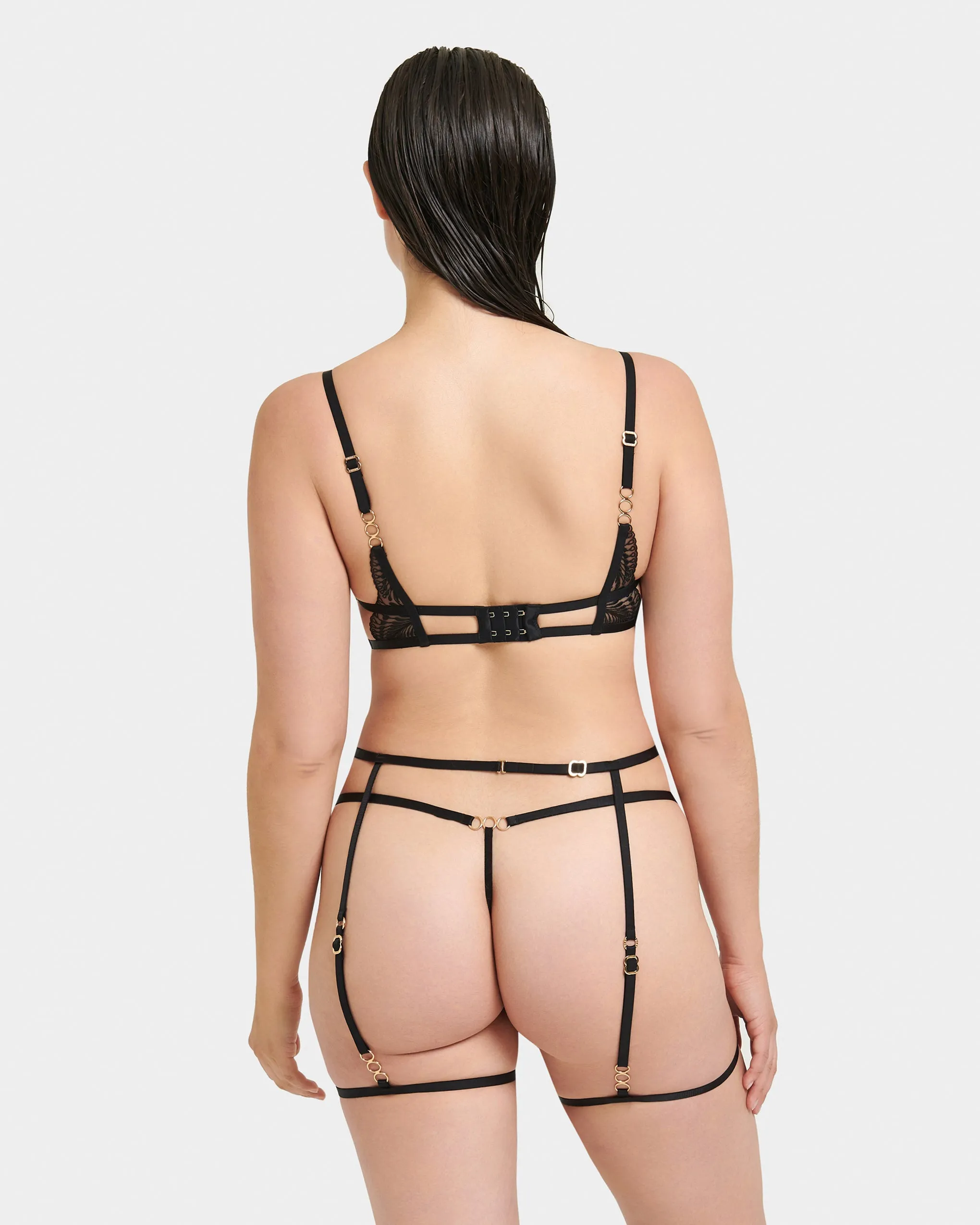 Rafaela Thigh Harness Black