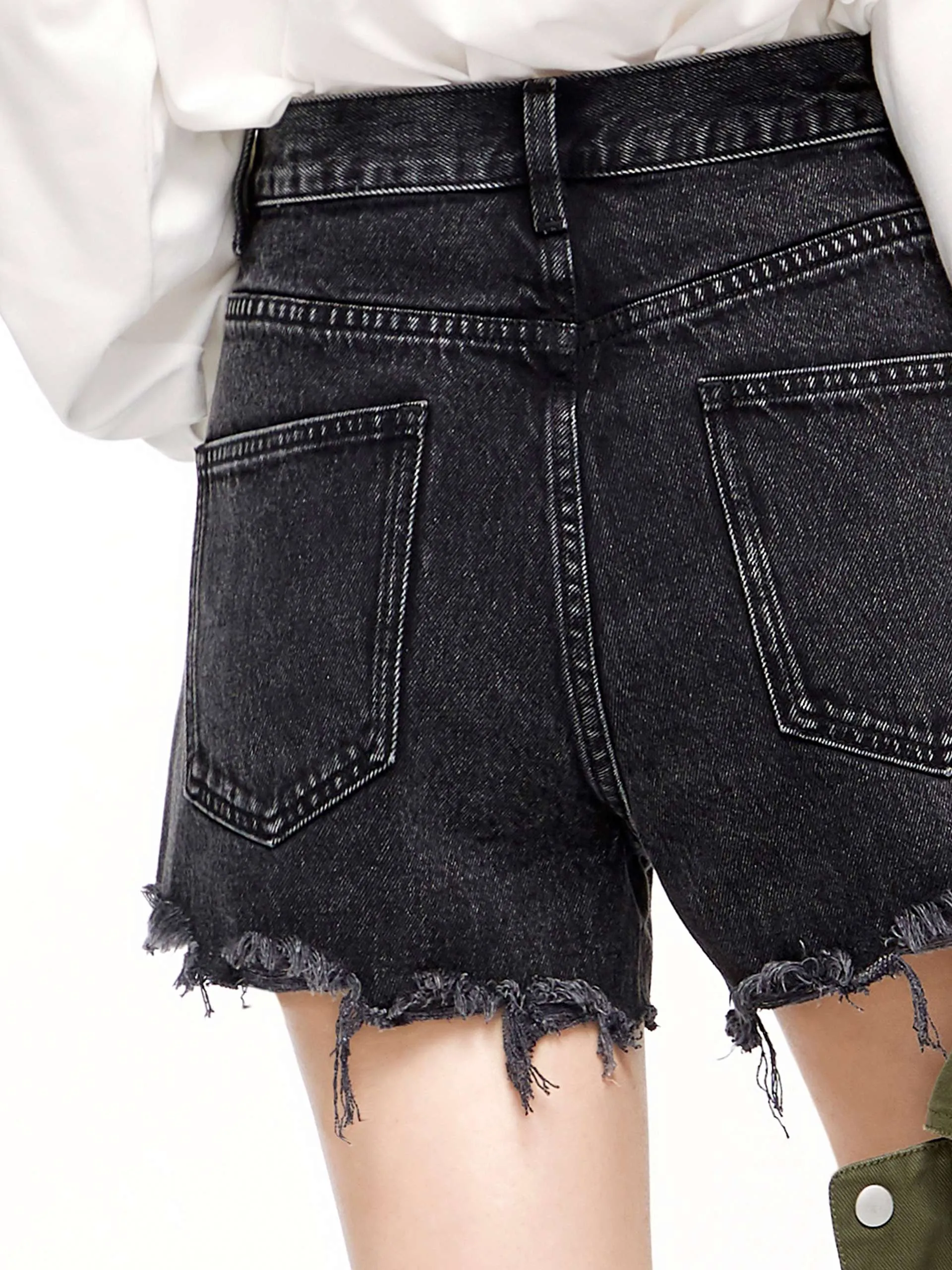 Raw Hem Denim Shorts