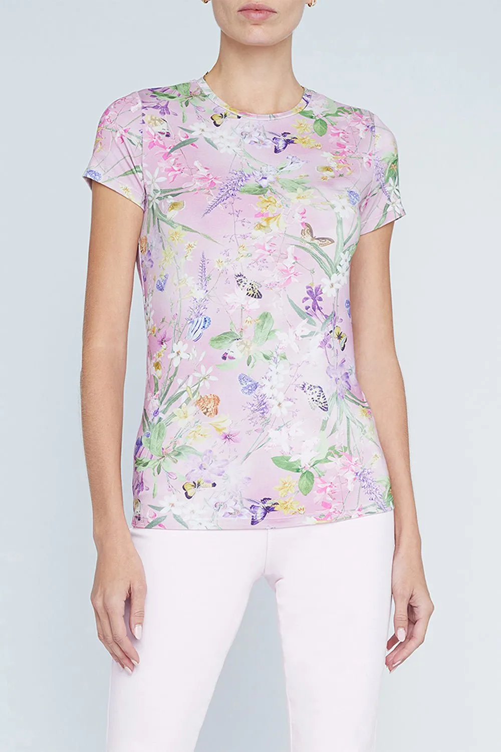 Ressi Tee - Lilac Snow Botanical Butterfly