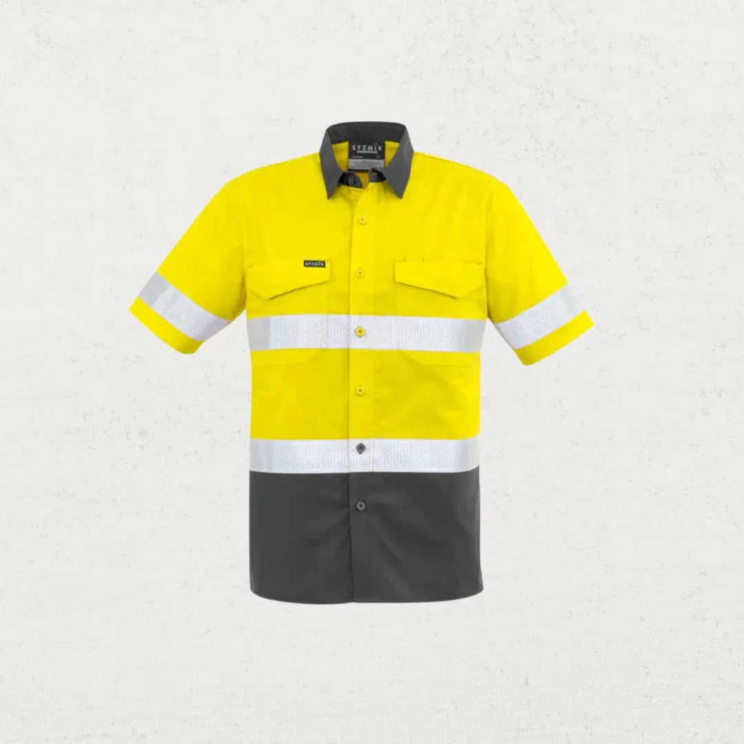 Rugged Cooling Taped HiVis Spliced Short Sleeve Shirt