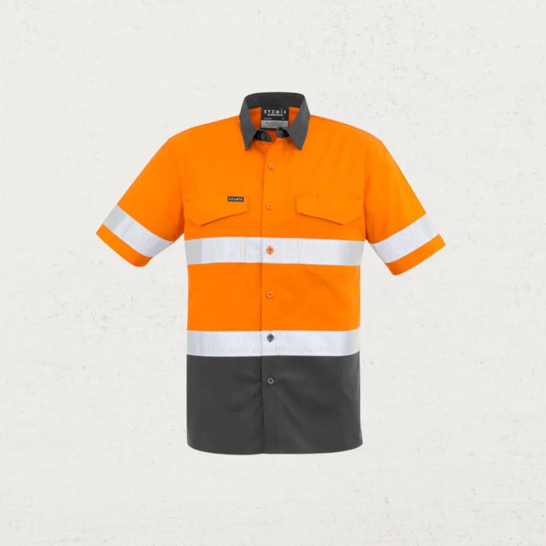 Rugged Cooling Taped HiVis Spliced Short Sleeve Shirt