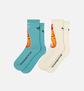 Sean Wotherspoon Hot Wheels 2pk Crew Socks Mens Socks - Blue/White