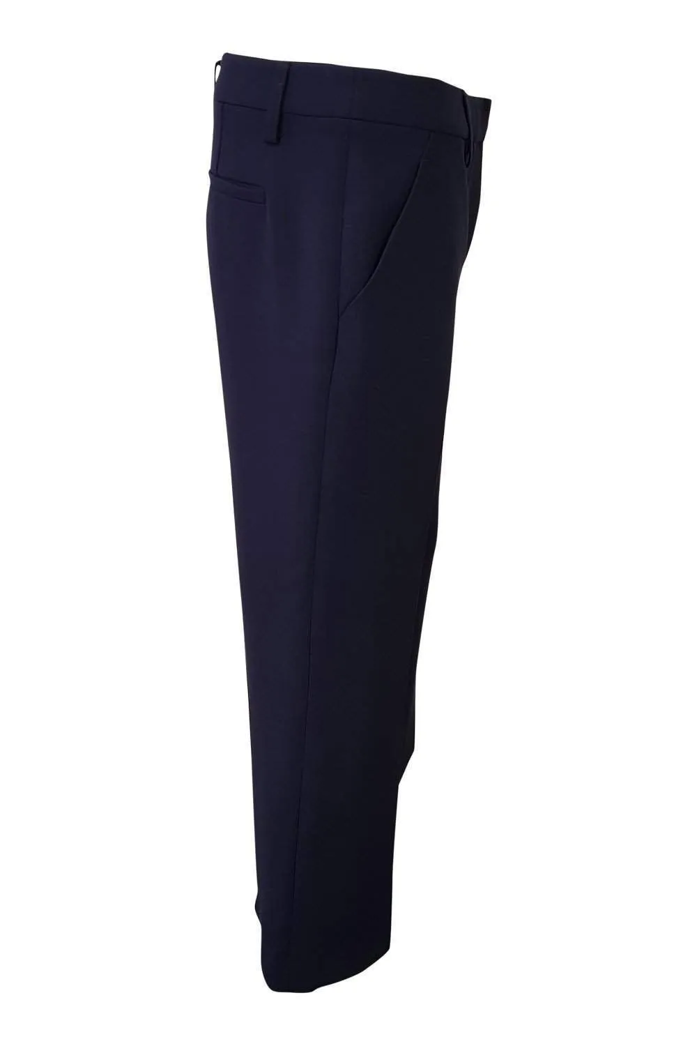 TARA JARMON Navy Blue Straight Leg Capri Trousers (40)